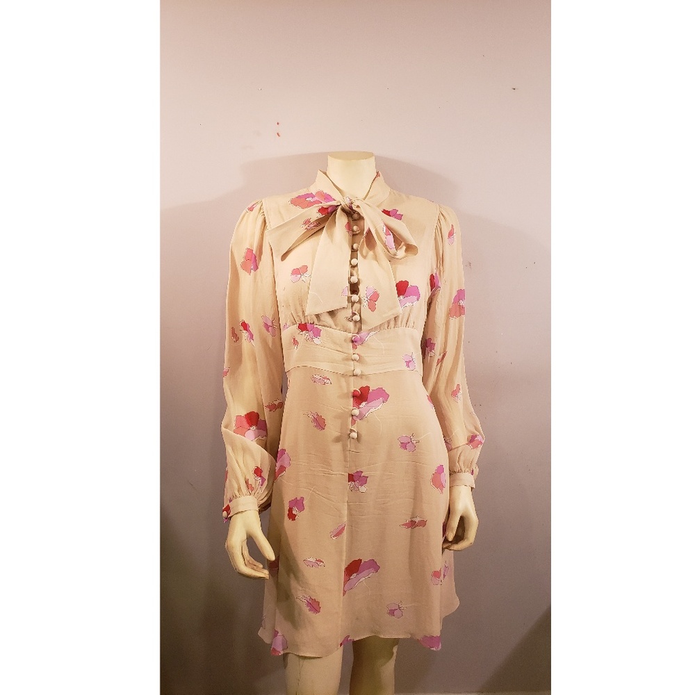 Floral Waist Tie Dress